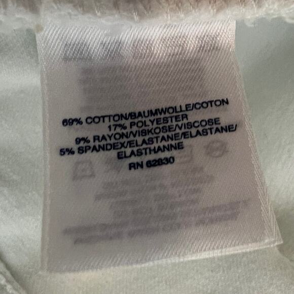 Lands End Womens Cropped White Jeans Size 24W Stretchy 5-Pocket - Picture 5 of 6